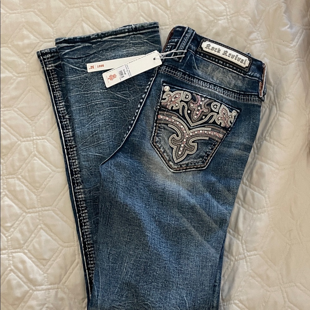 Rock Revival Denim with Embellished Pocket